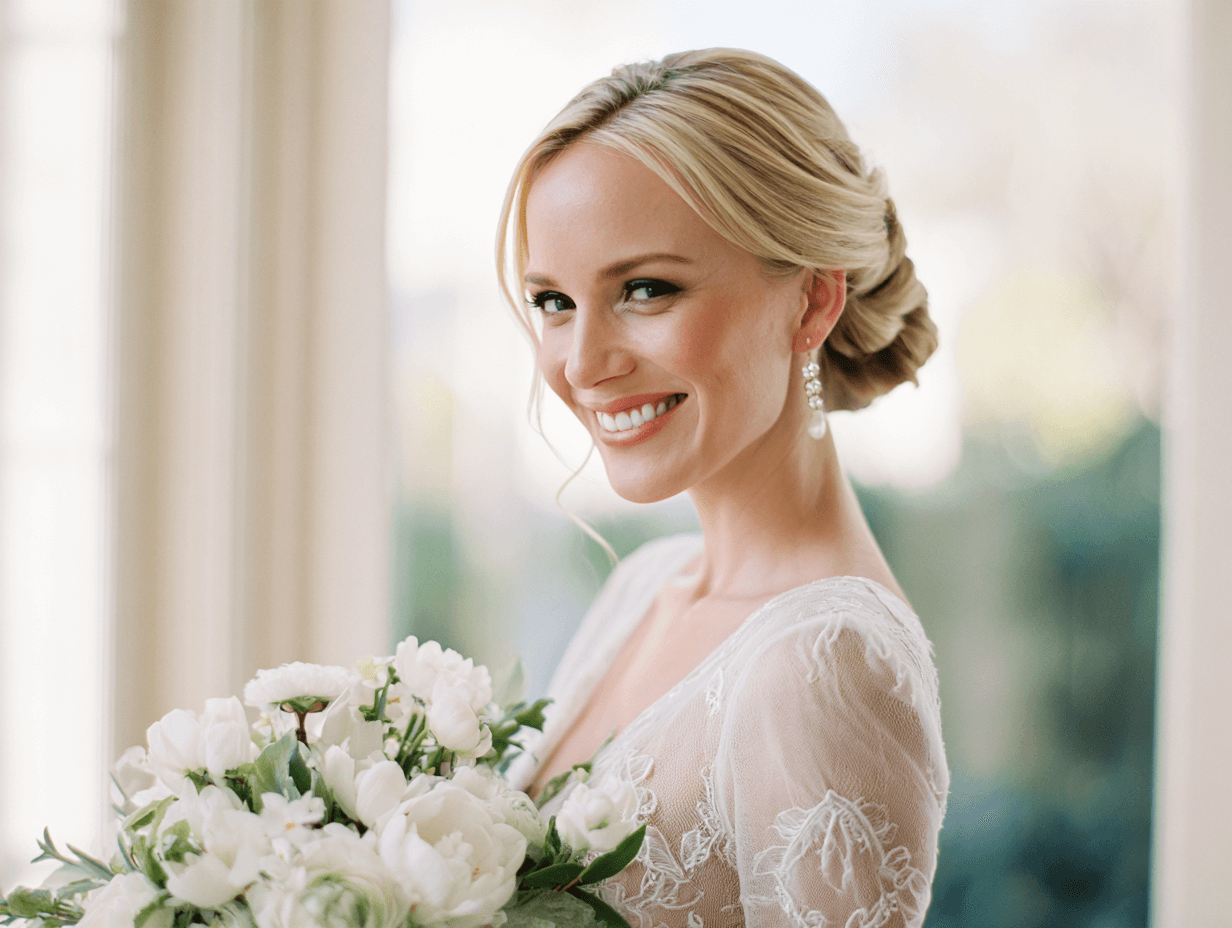 Elegant Blonde Chignon Updo Elegant Blonde Chignon Updo — Hairstyles for Women