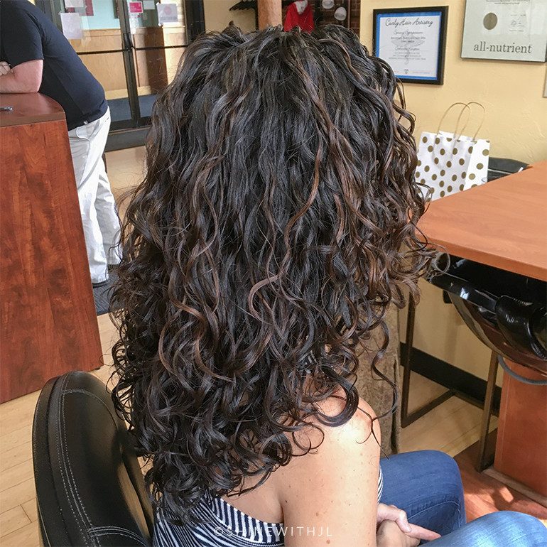 Mid-Back Blowout With Auburn & Caramel Mid-Back Blowout With Auburn & Caramel — Highlights on Curly Hair