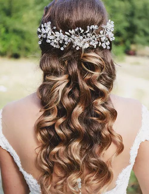 Dark Brown With Caramel Highlights Visual Idea — Prom Hairstyles