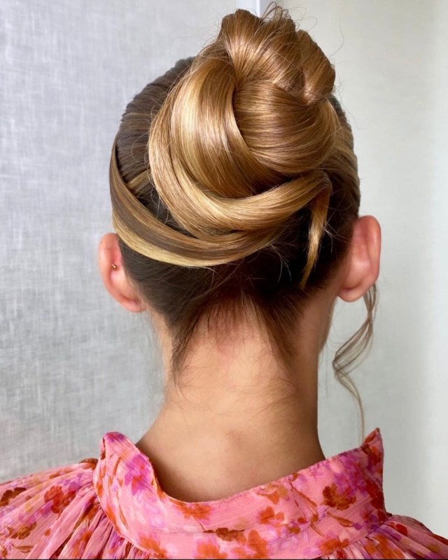 Intricate Braided Bun Updo Intricate Braided Bun Updo — Work Hairstyles