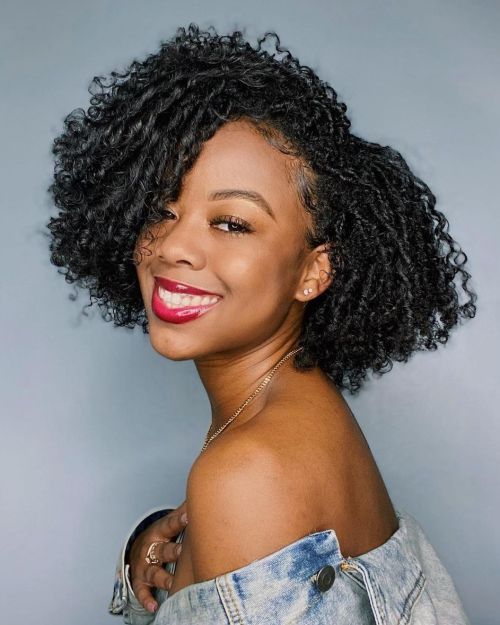 Defined Twist Out Black Bob Defined Twist Out Black Bob — Natural Hair Bob