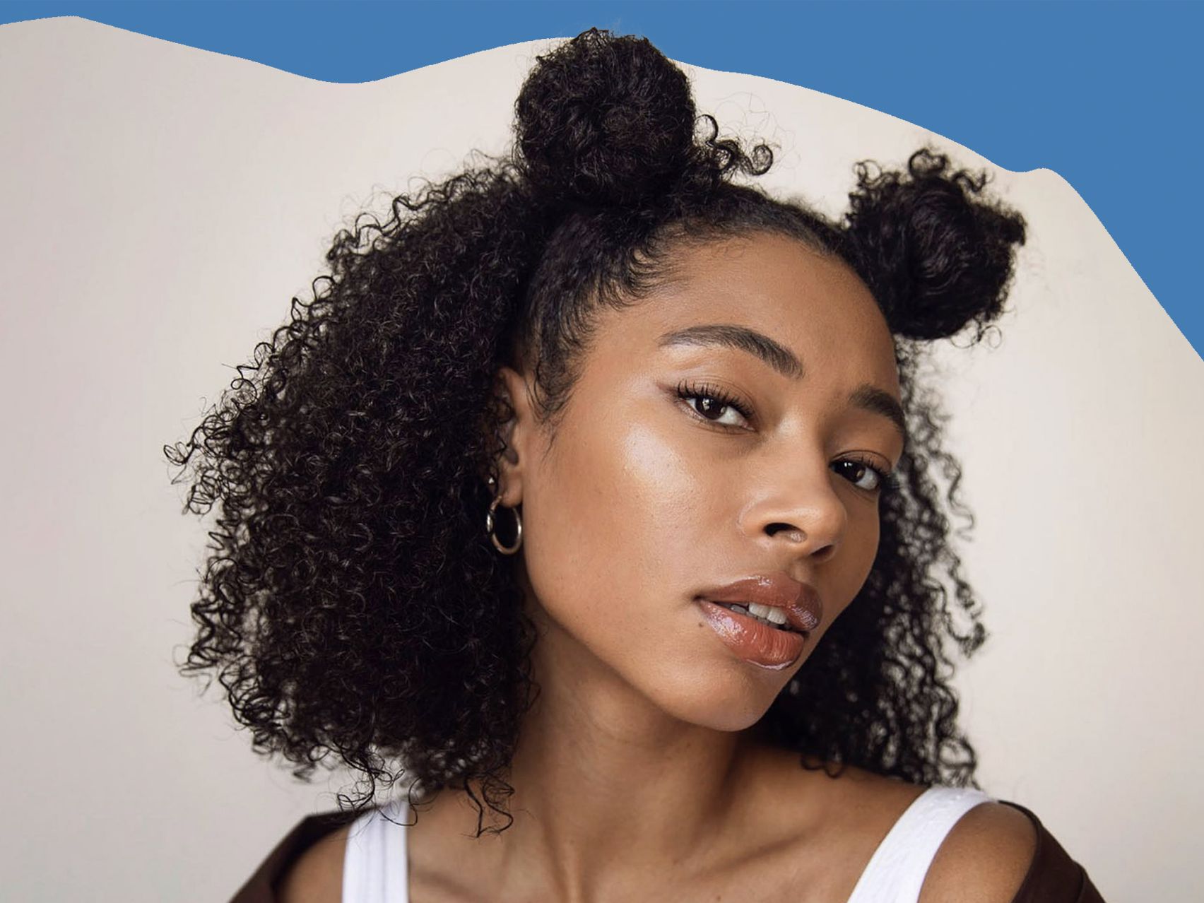Voluminous Curly Black Space Buns Voluminous Curly Black Space Buns