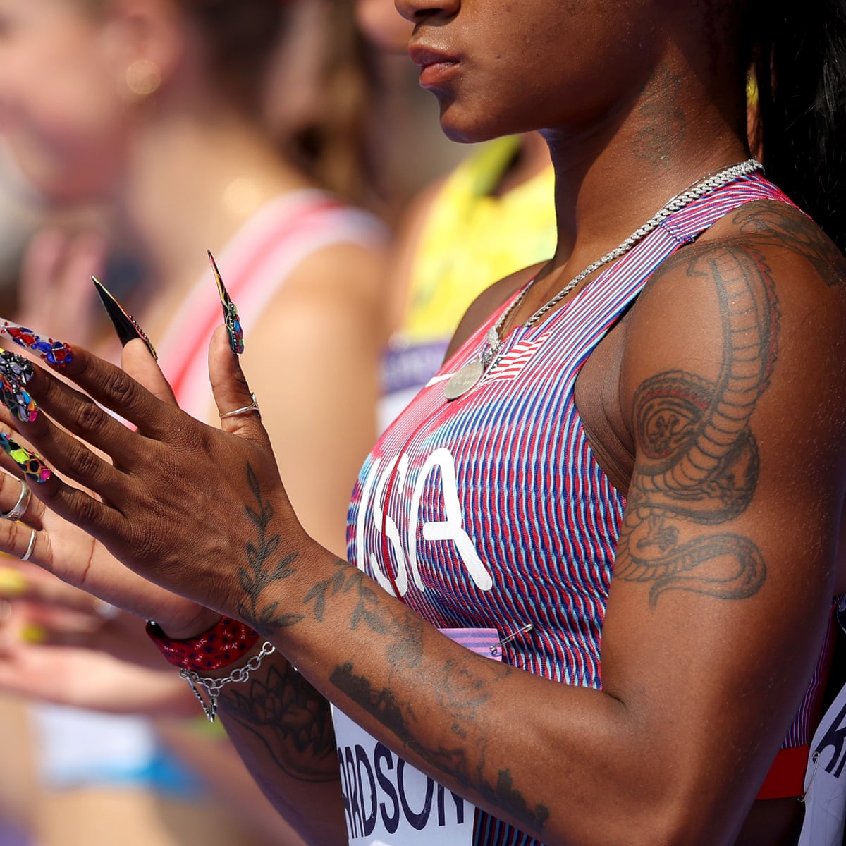 Bougie and beautiful on the track': nails complete the look at the Olympics | Paris Olympic Games 2024 | The Guardian