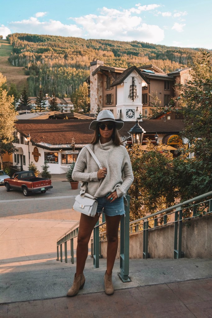 Oversized Turtleneck with Fedora for Casual Town Exploration — Colorado Outfits
