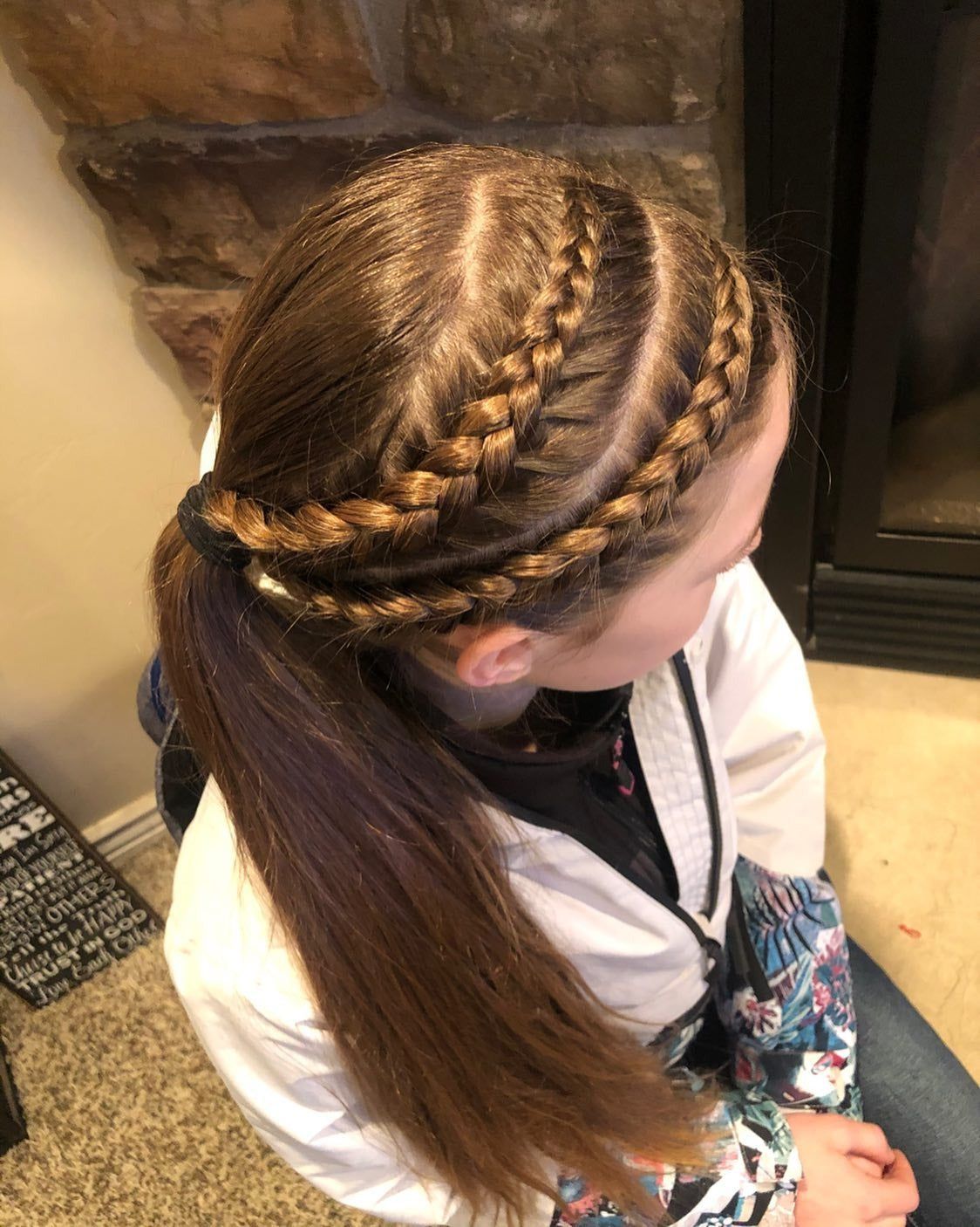 Braided Headband and Ponytail — Volleyball Hairstyles