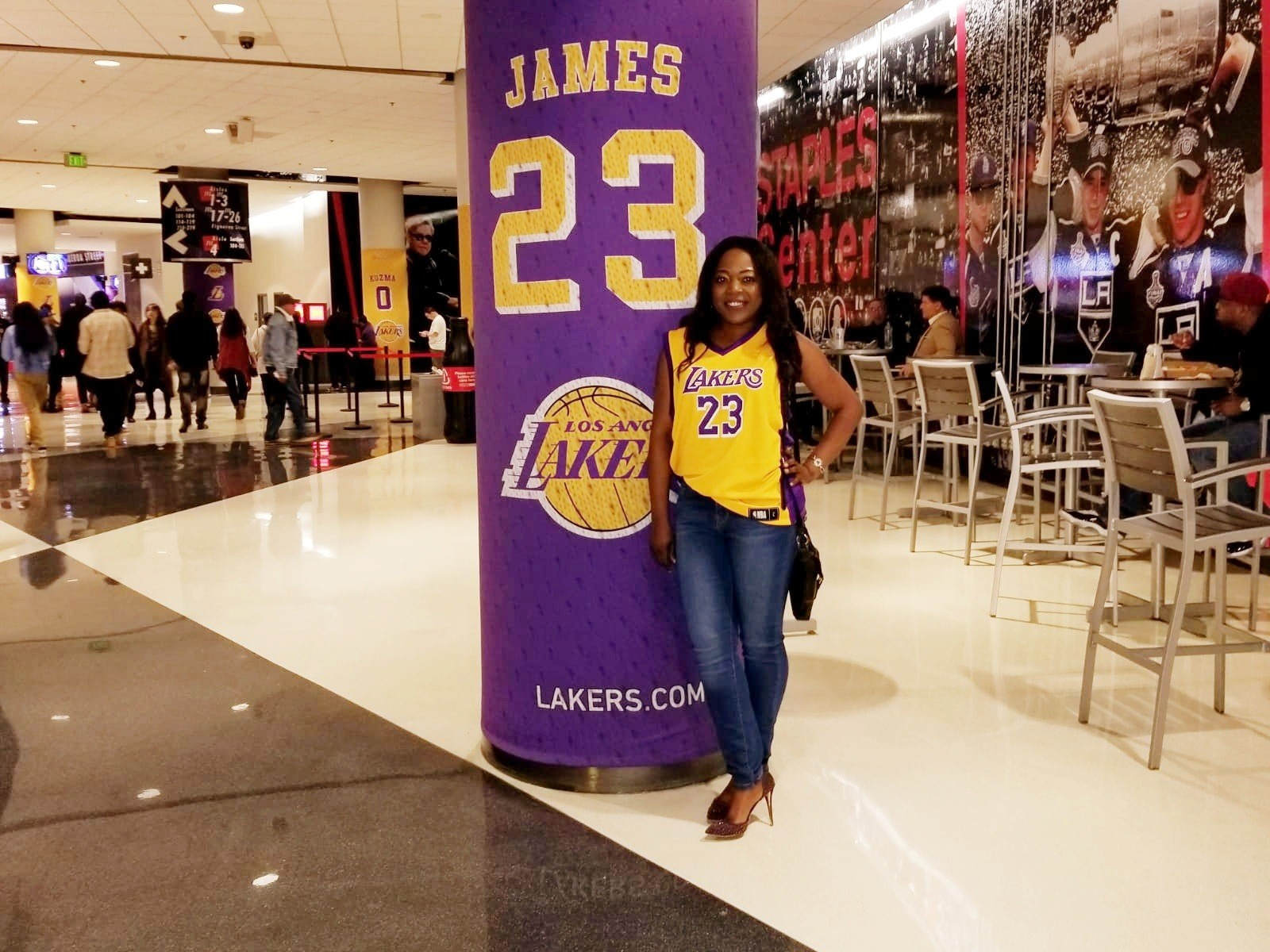 Team Jersey Paired with Skinny Jeans and Heels — Basketball Game Outfits