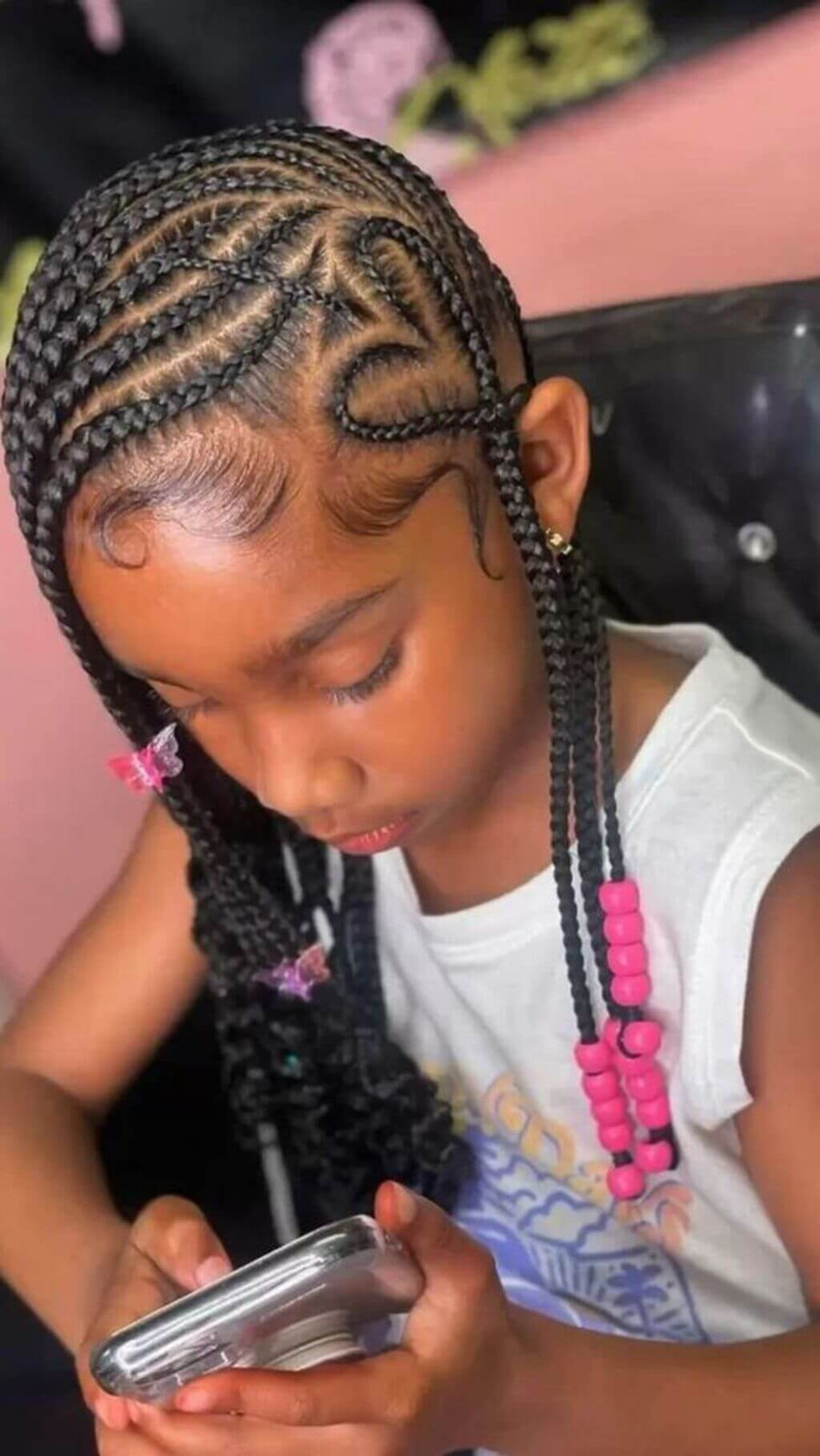 Wavy Braids With Colorful Beads — Kids Braids with Beads