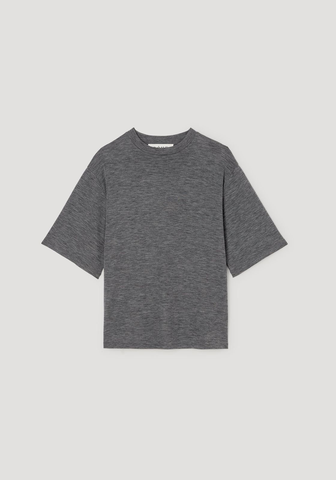 Mid Grey Merino Wool Oversized T-Shirt — Oversized Shirts