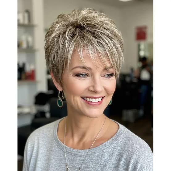 Grey With Subtle Blonde Highlights Visual Idea Grey With Subtle Blonde Highlights Visual Idea — Pixie Cut for Women Over 60