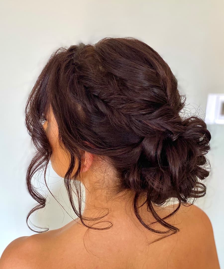 Messy Bun with Braid Detail