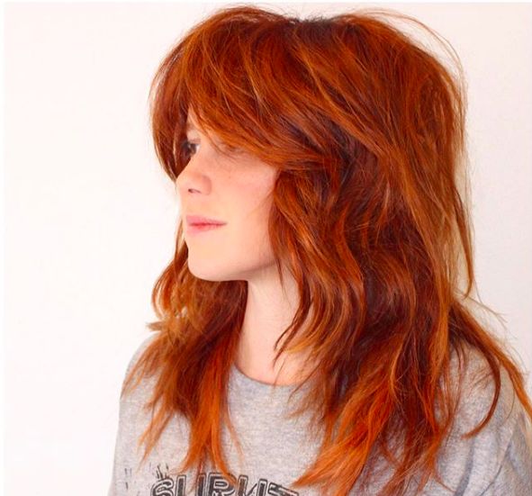 Red Shag With Copper Undertones Red Shag With Copper Undertones — Long Shag