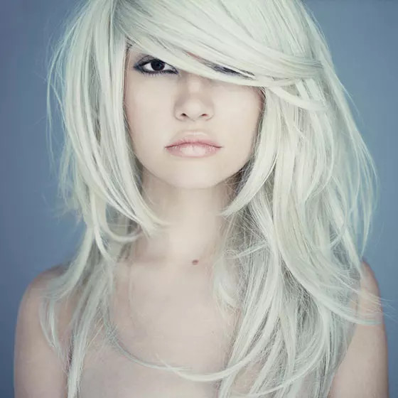 Ash Blonde Layered Shag — Hairstyles for Square Faces