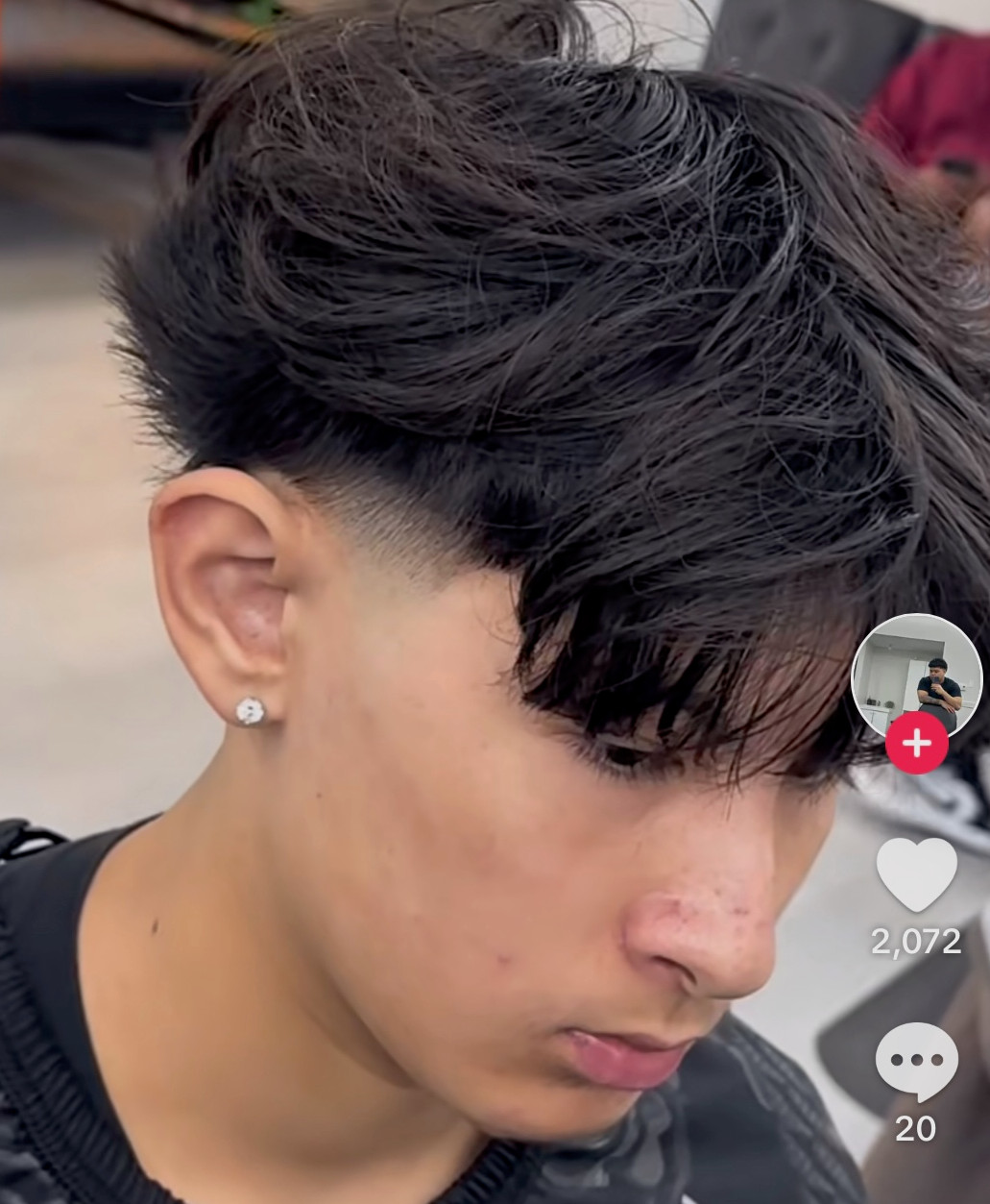 Dark Brown Textured Straight Blowout Taper