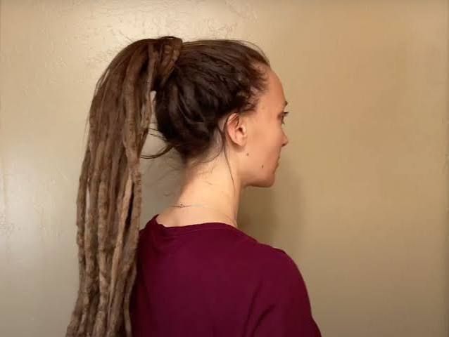 Thick Wavy Light Brown Ponytail — Loc Ponytail
