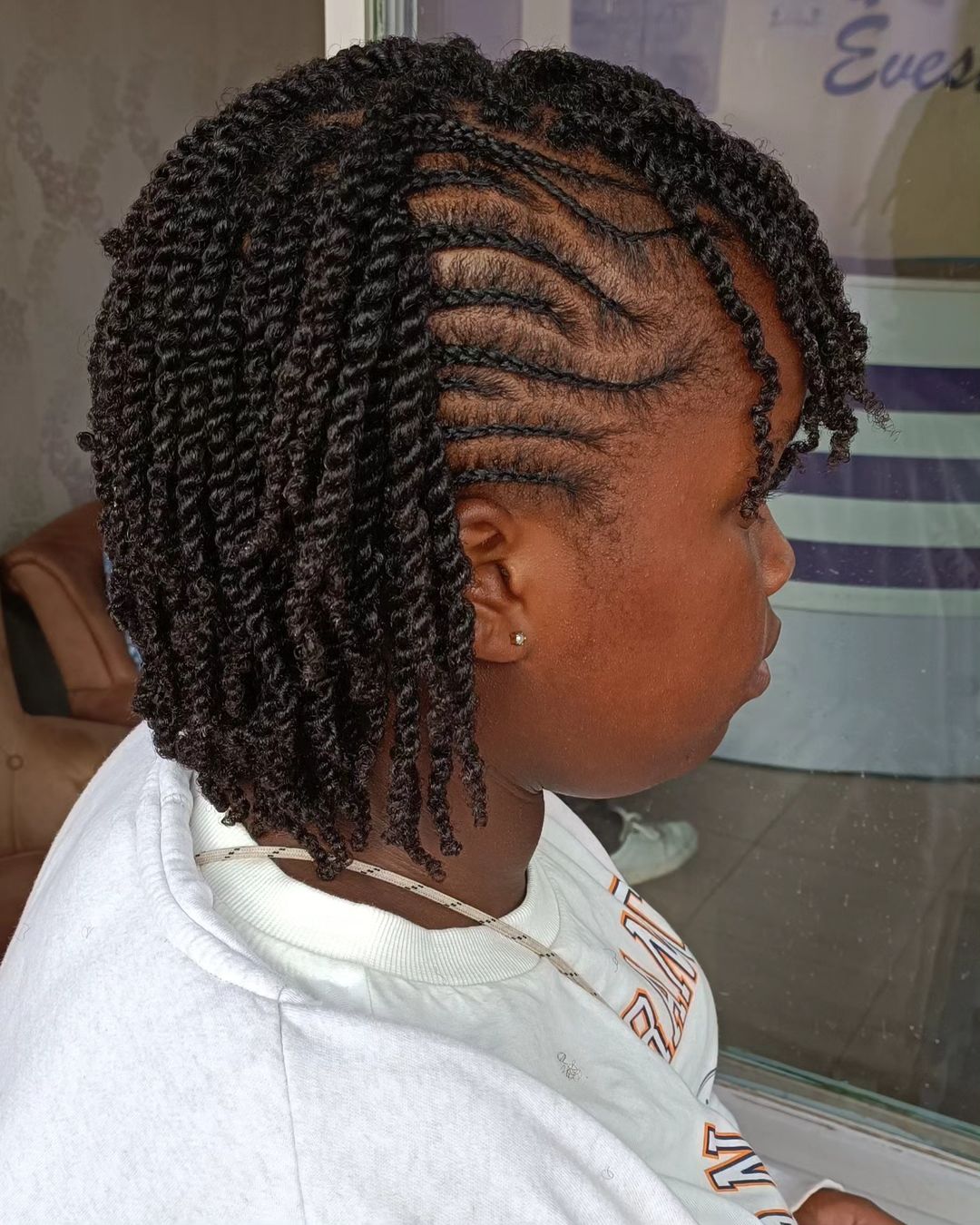 Chin Bob with Braided Accent — Mini Twists