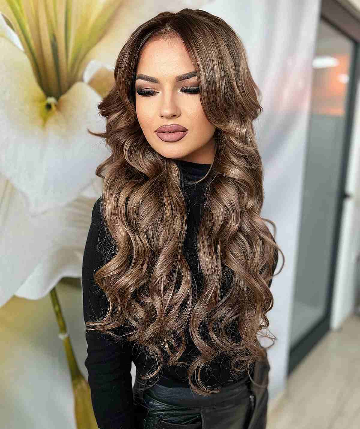 Thick Brown Hair With Caramel Curls Thick Brown Hair With Caramel Curls — 2B Hairstyles