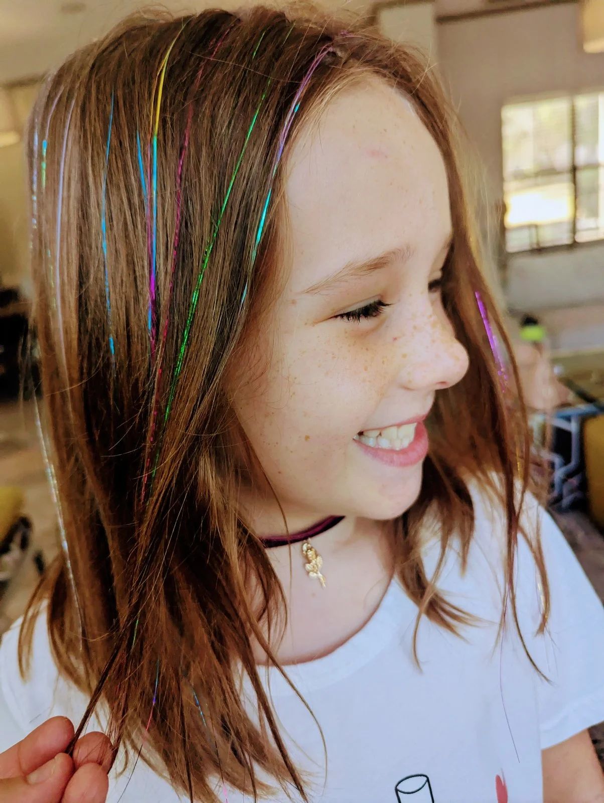 Visual Idea — Adding Pops Of Color And Sparkle — Hair Tinsel