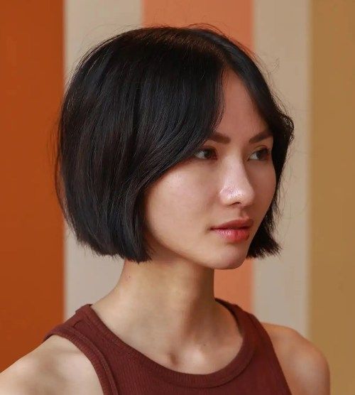 Blunt Bob and Bangs for Diamond Faces Blunt Bob and Bangs for Diamond Faces — Hairstyles for Diamond Faces