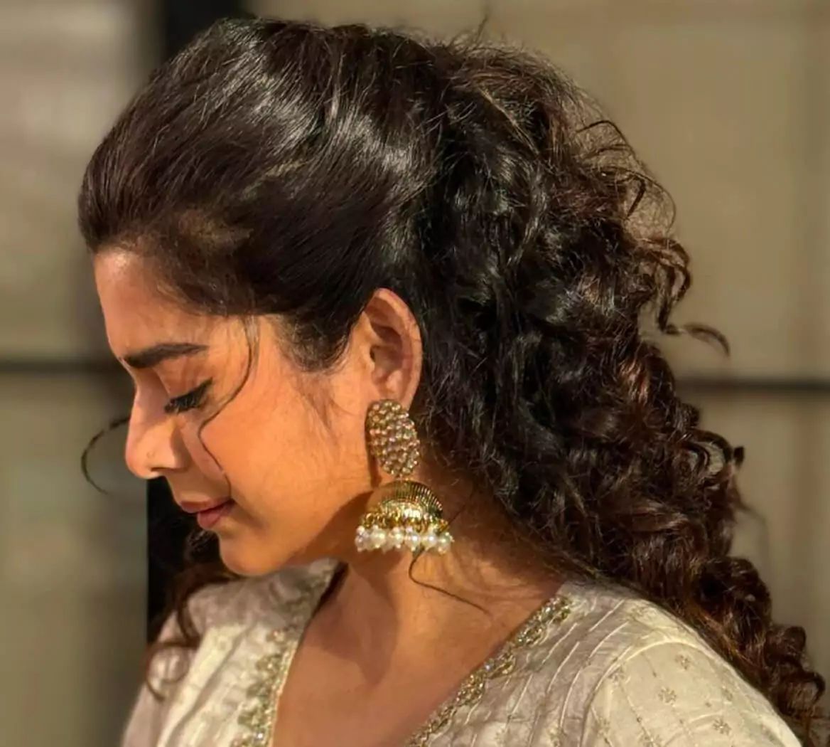 Long Visual Idea Long Visual Idea — Wedding Hairstyles for Curly Hair