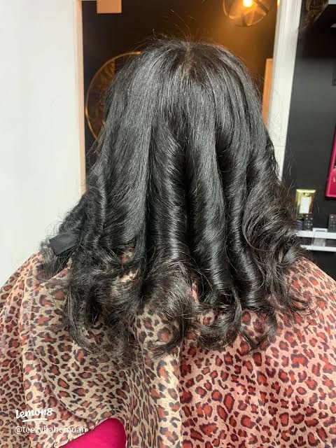 Mid-Back Visual Idea Mid-Back Visual Idea — Silk Press Curls