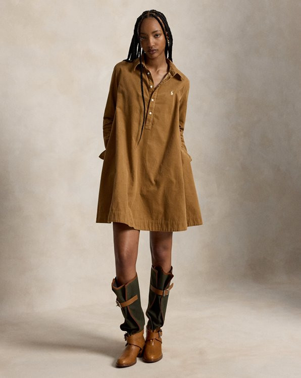 Effortless Dress: Corduroy Shirt Dress — Ralph Lauren Outfits