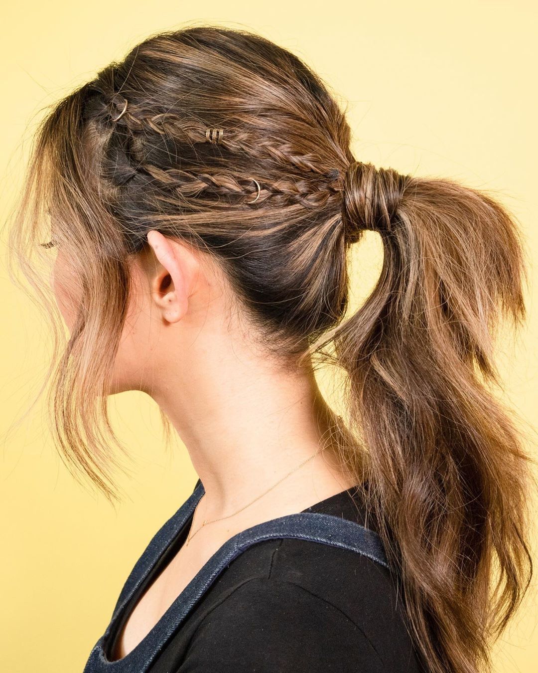 High Ponytail with Braided Accents — Sports Hairstyles