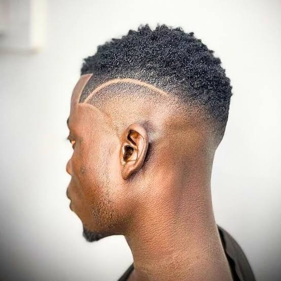 Fade With Intricate Carved Lines — Black Men Haircuts