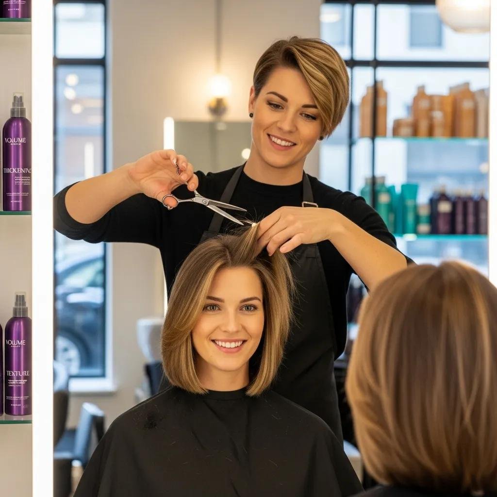 Collarbone Visual Idea — Volumizing Haircuts for Thin Hair