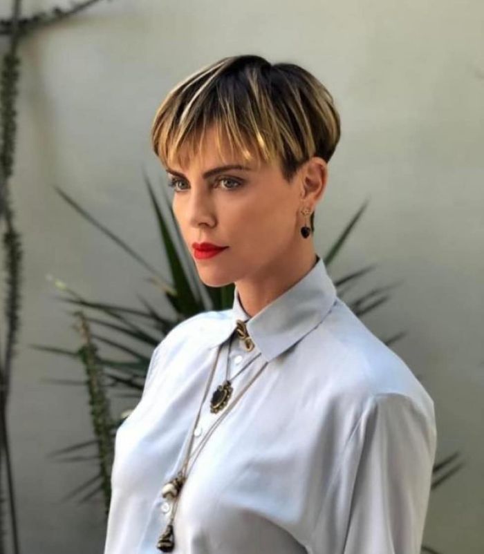 Sleek Dark Blonde Modern Bowl Cut Sleek Dark Blonde Modern Bowl Cut