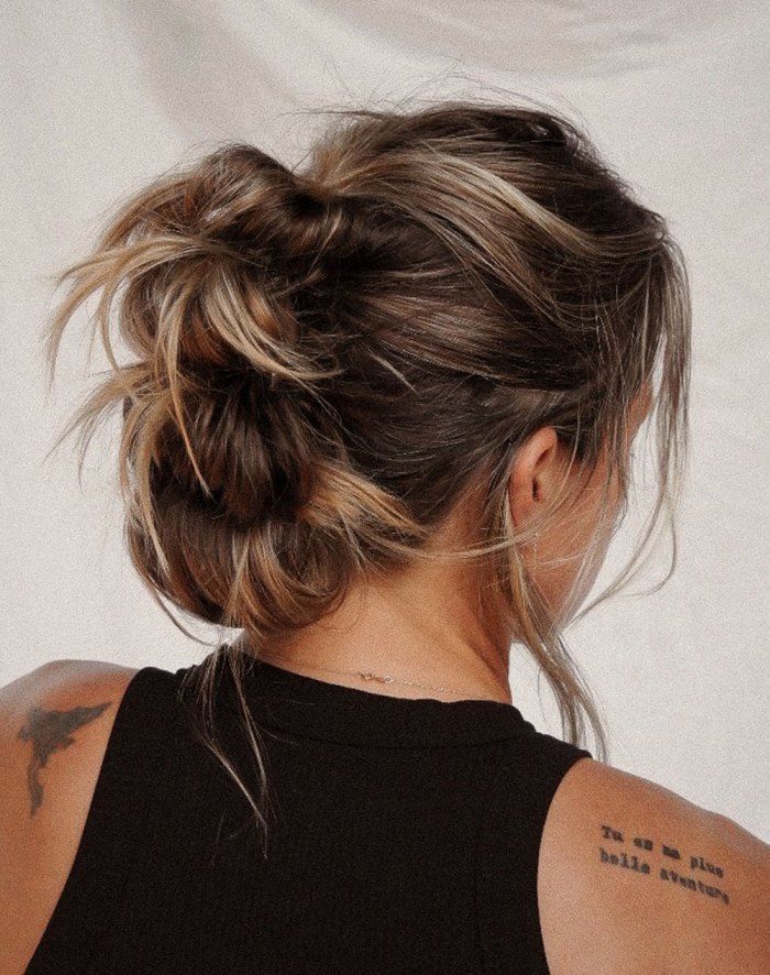 Ash Blonde Messy Updo — Travel Hairstyles