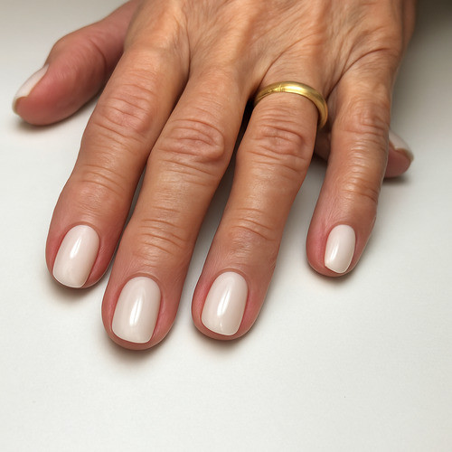 Satin Matte Visual Idea — Nails for Mature Hands