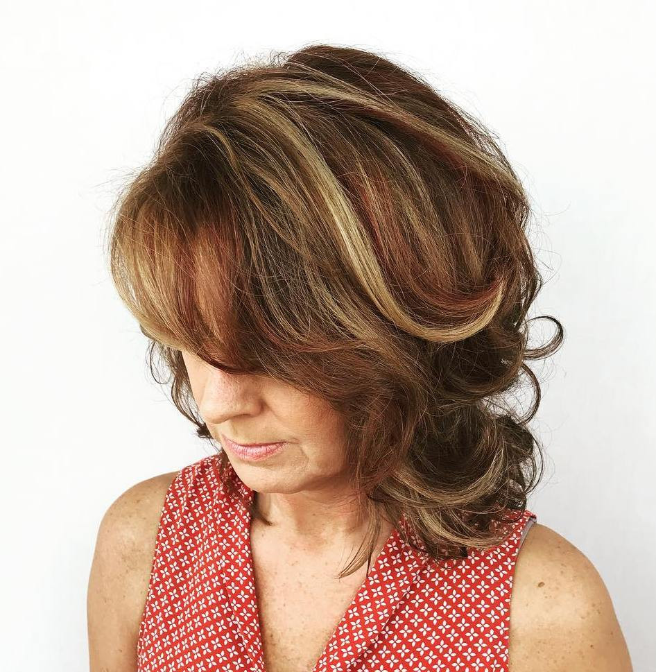 Beige Blonde Layered Lob Beige Blonde Layered Lob — Hair Color for Older Women
