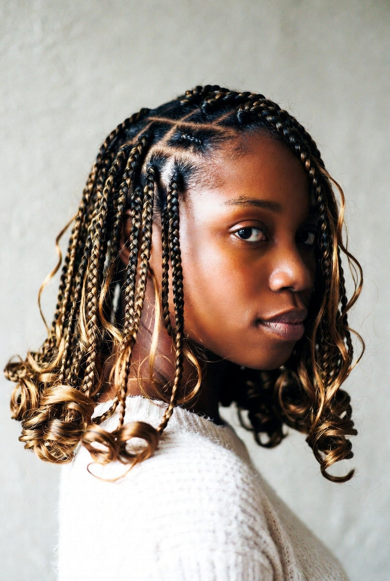 Black With Blonde Highlights Visual Idea — Bob Braids
