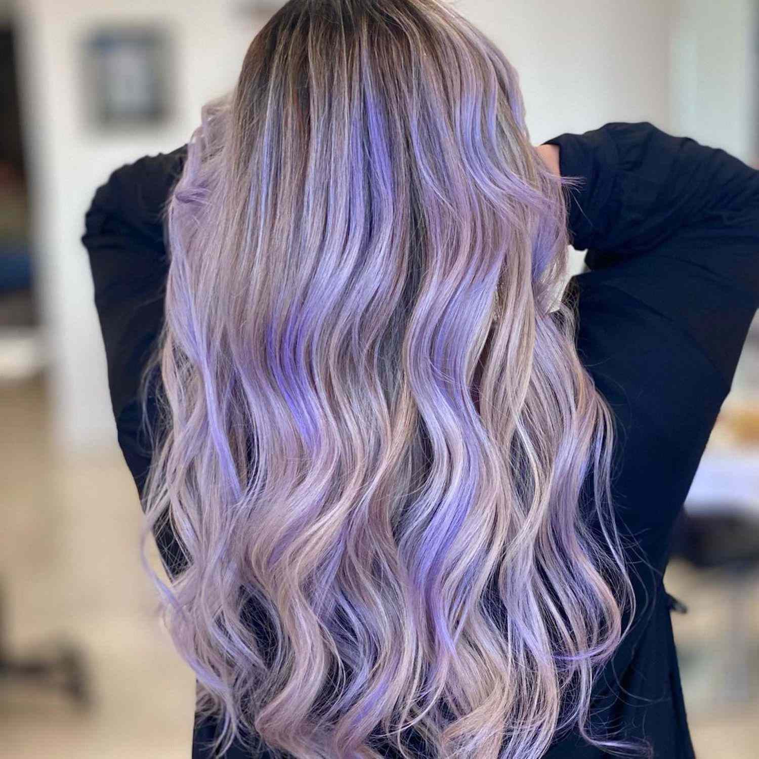 Silver With Pastel Purple Highlights — Pastel Hair