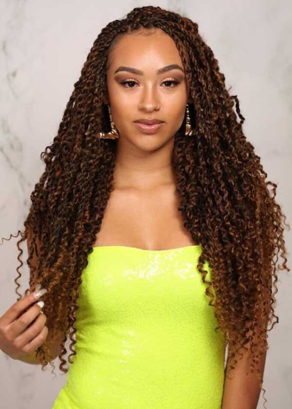 Gradient Dark Brown to Blonde Passion Twists
