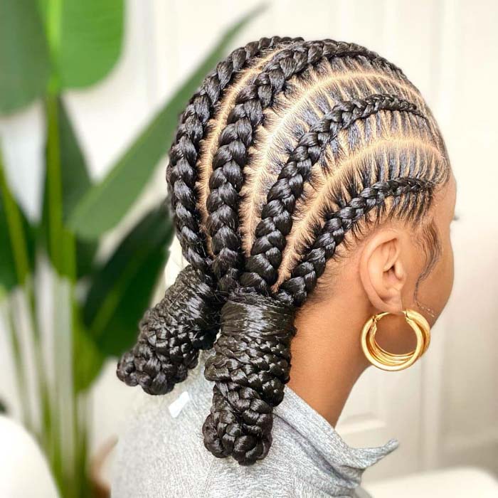 Neatly Packed Parallel Cornrows Neatly Packed Parallel Cornrows — Straight Back Braids