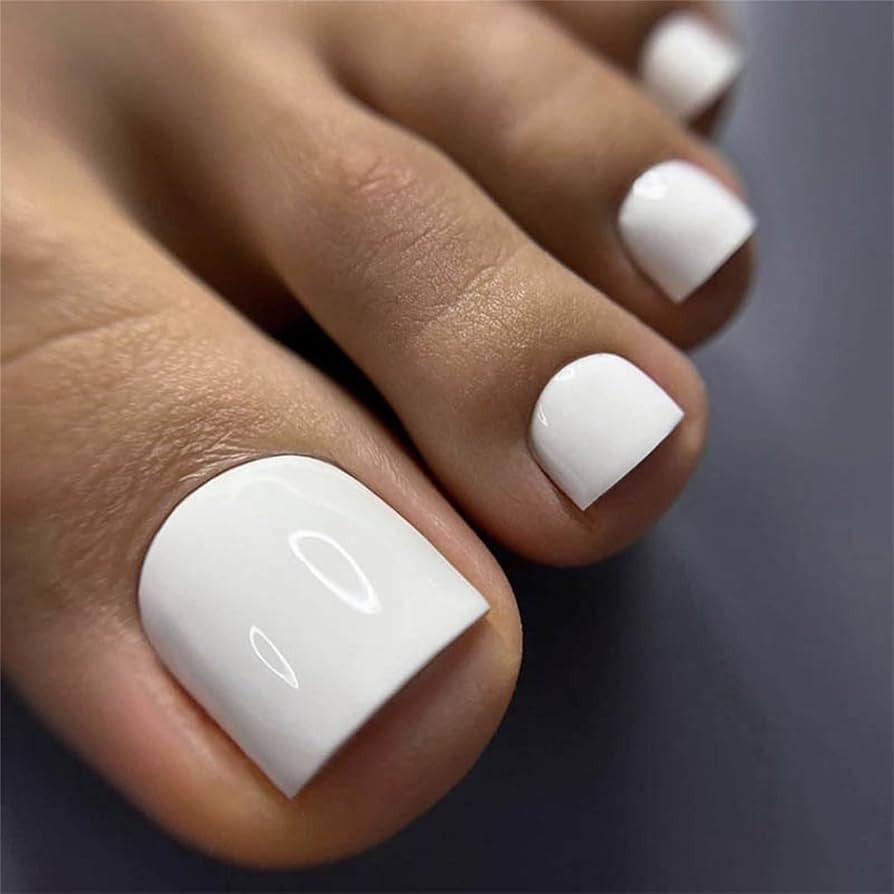 Classic White French Manicure Toes Classic White French Manicure Toes — Acrylic Toe Nails