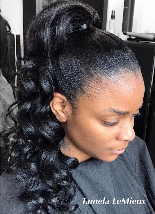 Wrapped Base Curly Ponytail — Natural Hair Ponytail