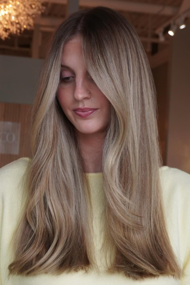 Mid-Back Dark Blonde With Wheat Balayage — Blonde Balayage