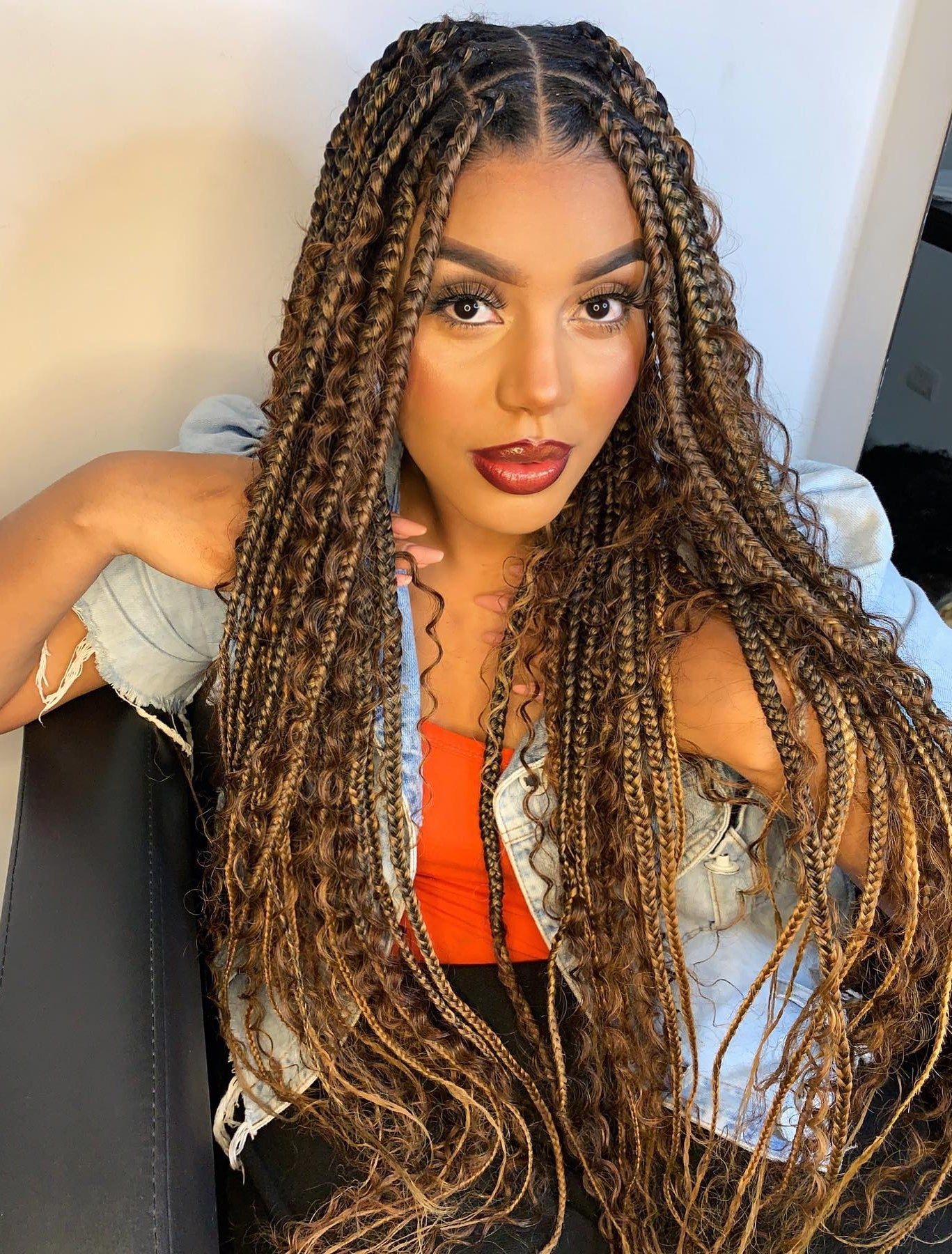 Braids and Twists with Loose Wavy Hair — Boho Twists