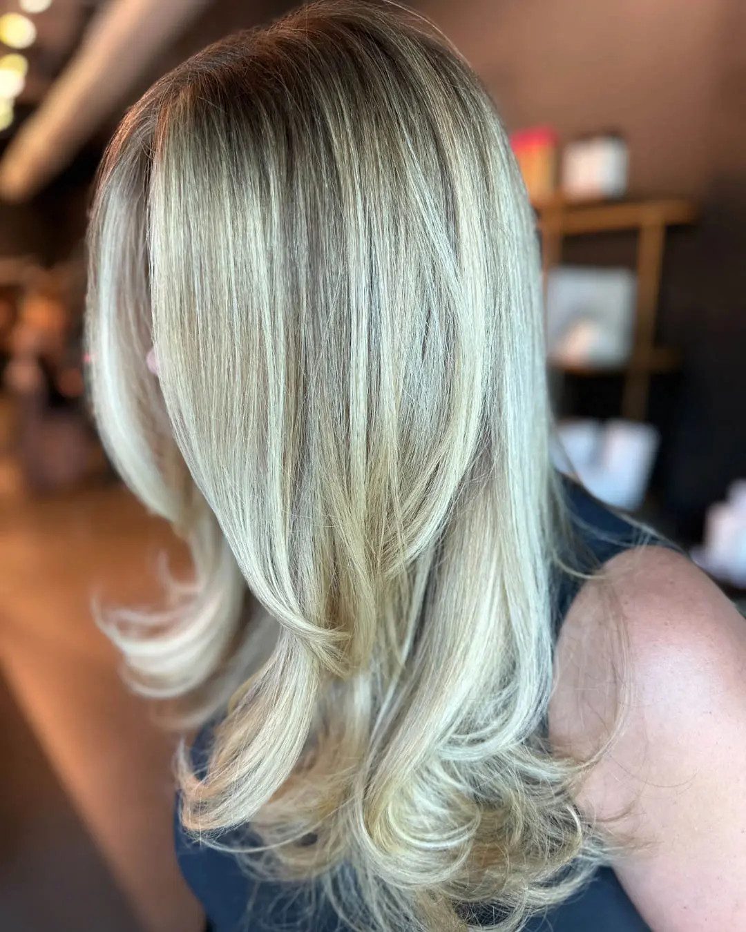 Long Layers Lived-In Ash Blonde Highlights Long Layers Lived-In Ash Blonde Highlights
