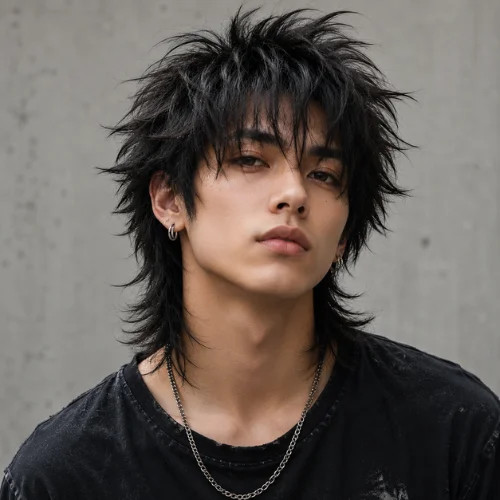 Extreme Shaggy Black Wolf Cut Extreme Shaggy Black Wolf Cut — Wolf Cut Men