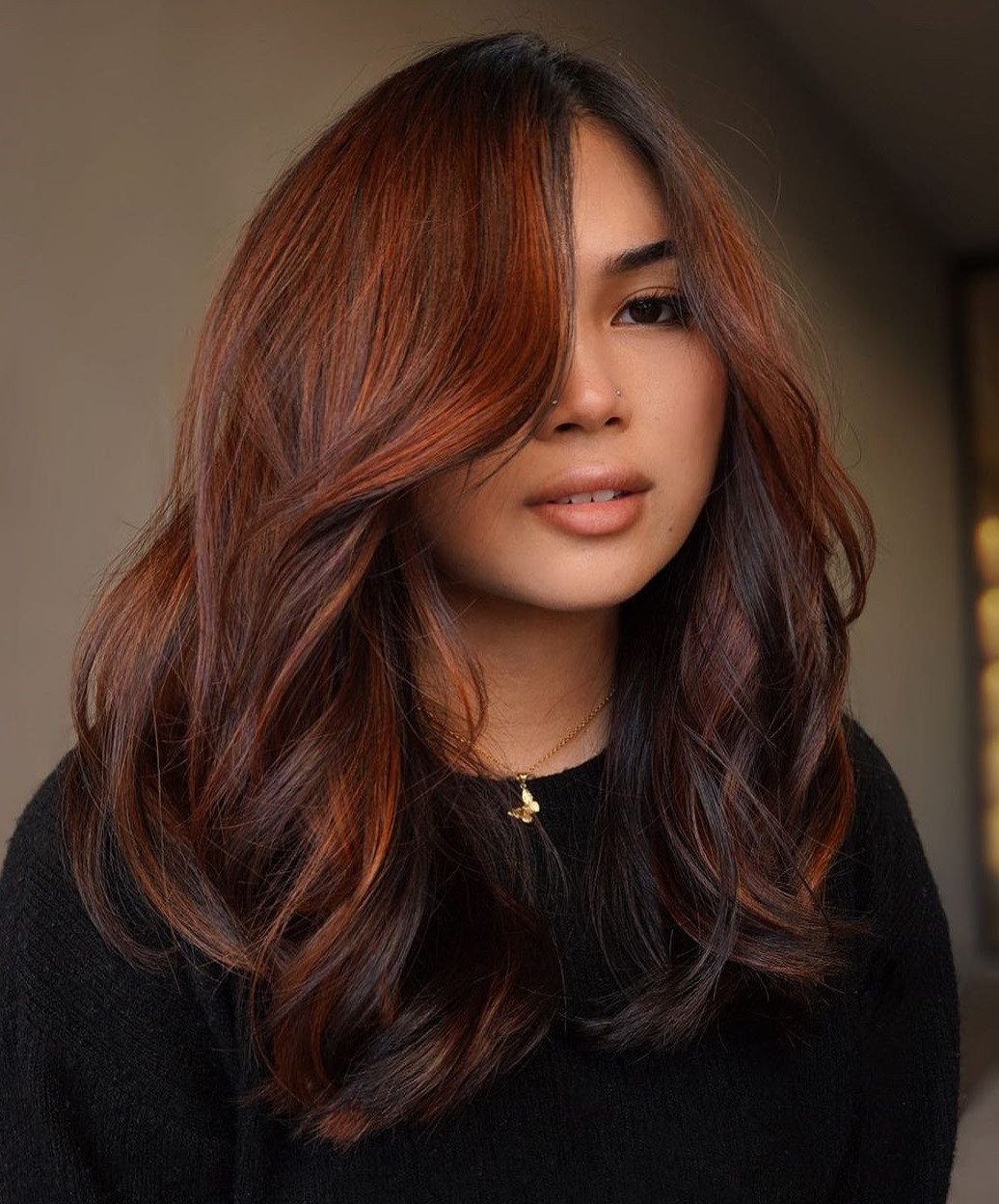 Rich Copper Brown With Subtle Highlights Rich Copper Brown With Subtle Highlights — Copper Brown Hair