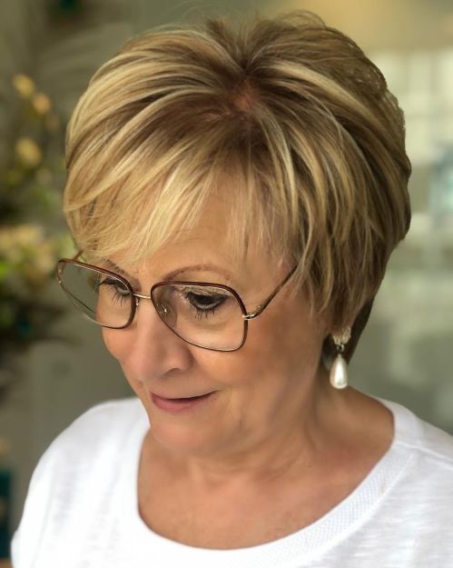 Ash Blonde Pixie With Blonde Highlights Ash Blonde Pixie With Blonde Highlights — Highlights Over 60