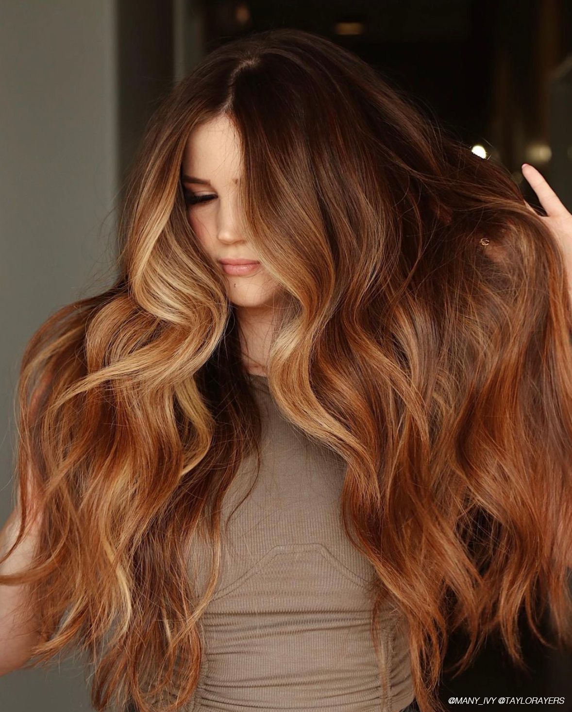Dark Brown With Golden Blonde Balayage Dark Brown With Golden Blonde Balayage — Hair Color for Warm Skin Tone