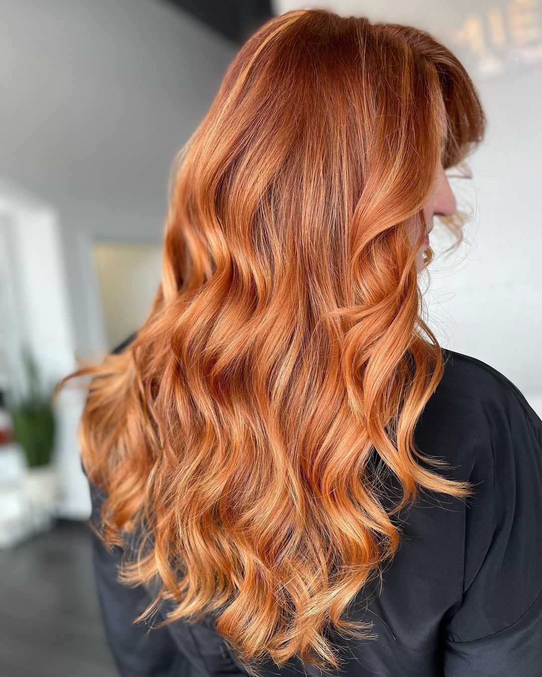Vibrant Fiery Red With Lighter Red and Blonde Vibrant Fiery Red With Lighter Red and Blonde — Red Hair with Highlights