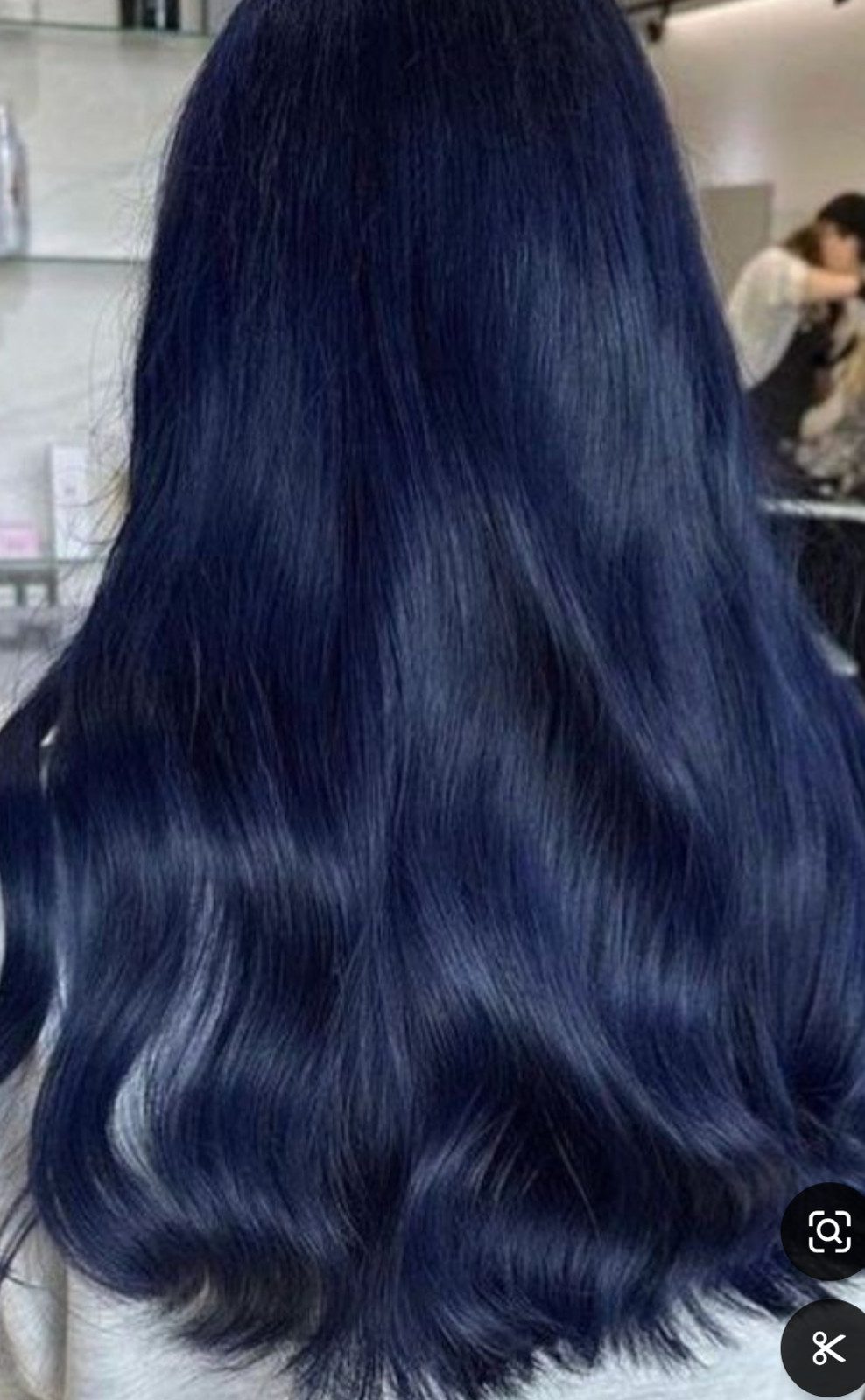 Uniform Deep Navy Blue Waves Uniform Deep Navy Blue Waves — Navy Blue Hair