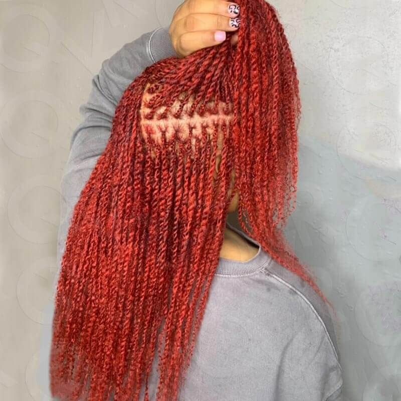 Mid-Back Vibrant Red Locs — Showcasing A Full Head Of Rich Mid-Back Vibrant Red Locs — Showcasing A Full Head Of Rich