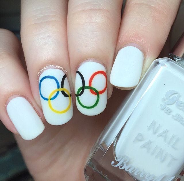 Abstract Color Block French Tips Abstract Color Block French Tips — Gymnastics Nails