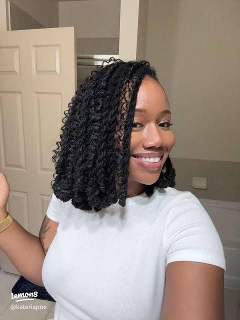 Collarbone Bob With Defined Curls — Loc Bob